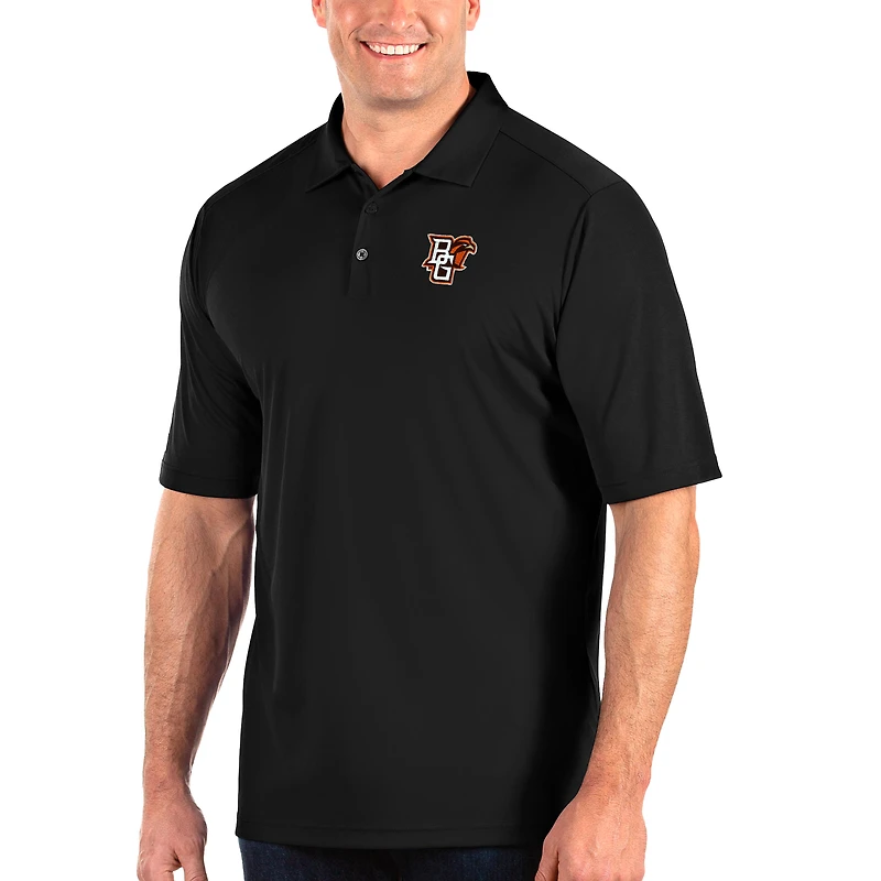 Men's Antigua Black Bowling Green St. Falcons Big & Tall Tribute Polo