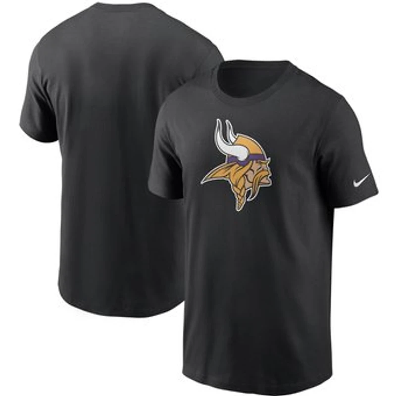 Men's Nike Black Minnesota Vikings Primetime Logo Essential T-Shirt