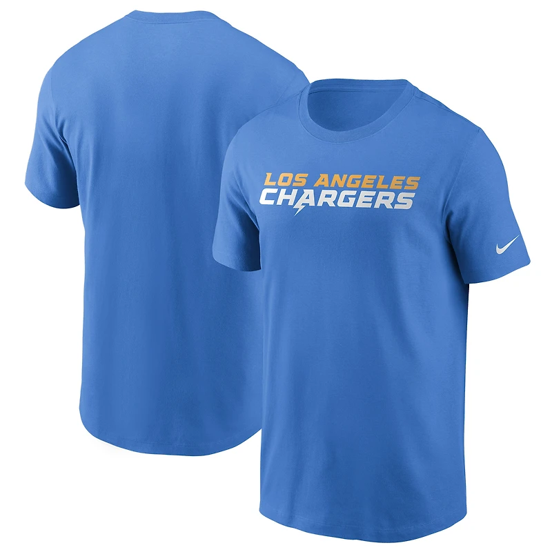 Men's Nike Powder Blue Los Angeles Chargers Team Wordmark T-Shirt