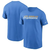 Men's Nike Powder Blue Los Angeles Chargers Team Wordmark T-Shirt