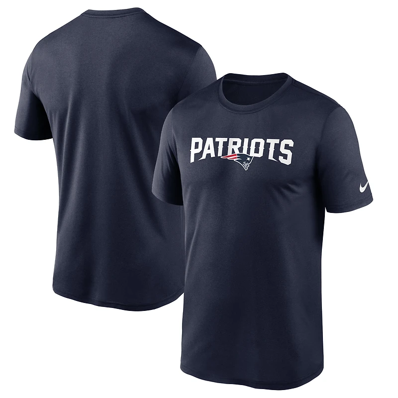 Men's Nike Navy New England Patriots Wordmark Legend Performance T-Shirt