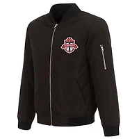 Men's JH Design Black Toronto FC Nylon Full-Zip Bomber Jacket