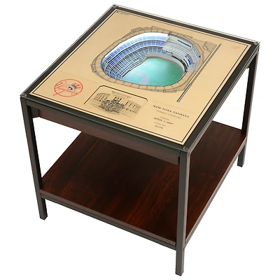 Brown New York Yankees 25-Layer StadiumView Lighted End Table