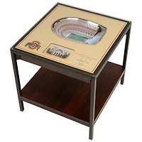 Brown Ohio State Buckeyes 25-Layer StadiumView Lighted End Table