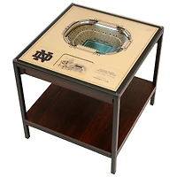 Brown Notre Dame Fighting Irish 25-Layer StadiumView Lighted End Table
