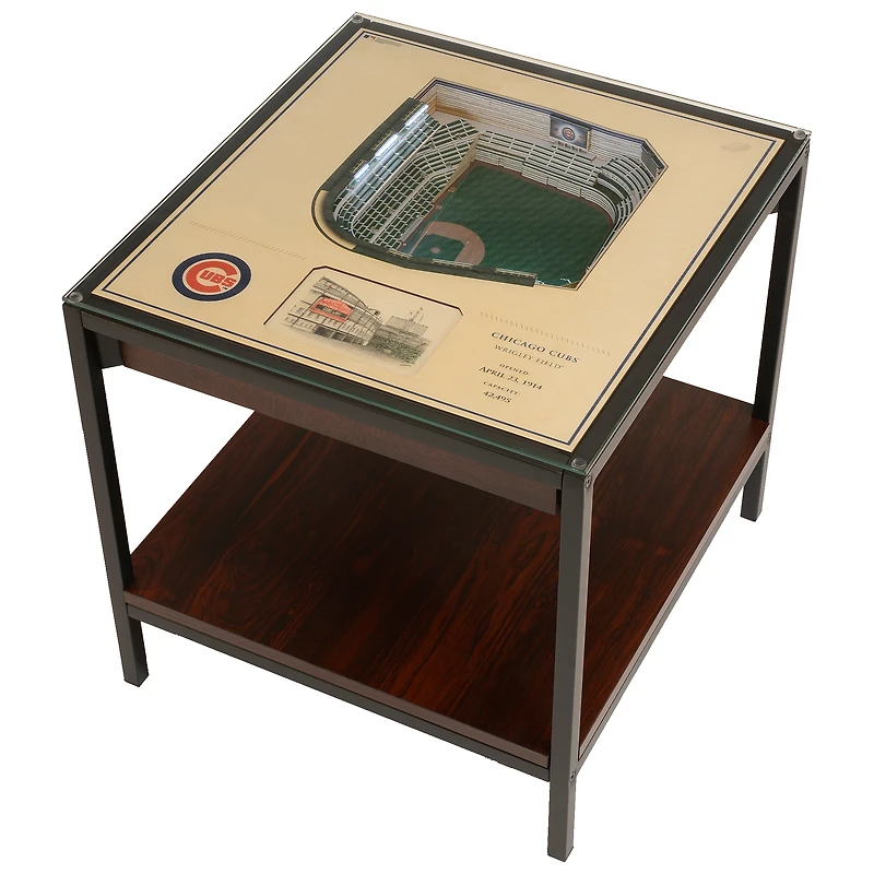 Brown Chicago Cubs 25-Layer StadiumView Lighted End Table