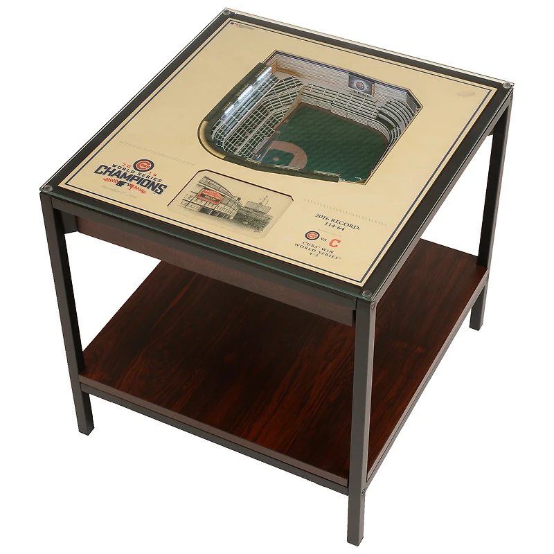 Brown Chicago Cubs 25-Layer StadiumView End Table