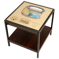 Brown Pittsburgh Steelers 25-Layer StadiumView Lighted End Table