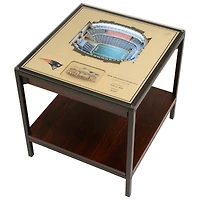 Brown New England Patriots 25-Layer StadiumView Lighted End Table