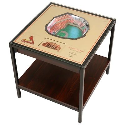 Brown St. Louis Cardinals 25-Layer StadiumView Lighted End Table