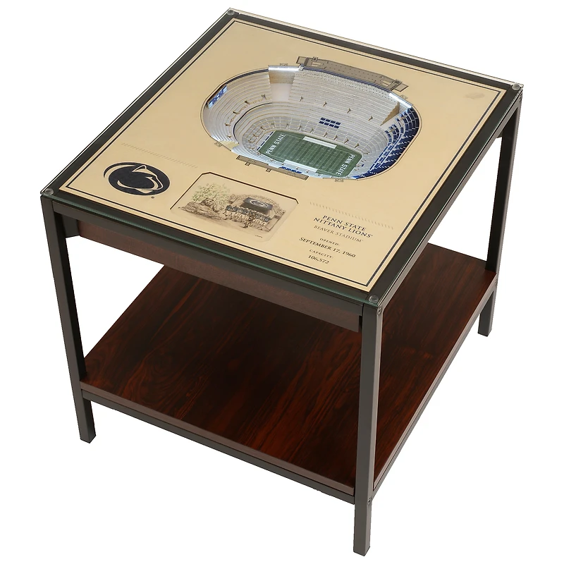Brown Penn State Nittany Lions 25-Layer StadiumView Lighted End Table