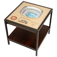 Brown Alabama Crimson Tide 25-Layer StadiumView Lighted End Table