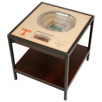 Brown Tennessee Volunteers 25-Layer StadiumView Lighted End Table