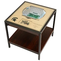 Brown Michigan State Spartans 25-Layer StadiumView Lighted End Table