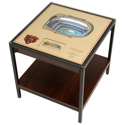 Brown Chicago Bears 25-Layer StadiumView Lighted End Table