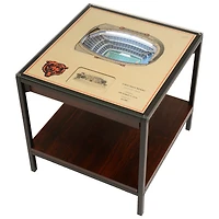 Brown Chicago Bears 25-Layer StadiumView Lighted End Table