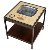 Brown Indianapolis Colts 25-Layer StadiumView Lighted End Table