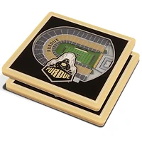 Black Purdue Boilermakers 3D StadiumViews Coasters