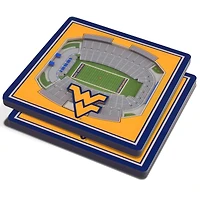 Yellow West Virginia Mountaineers 3D StadiumViews Coasters
