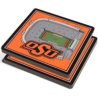 Orange Oklahoma State Cowboys 3D StadiumViews Coasters