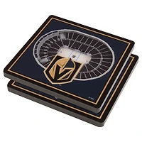 Black Vegas Golden Knights 3D StadiumViews Coasters