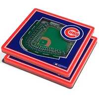 Blue Chicago Cubs 3D StadiumViews Coasters