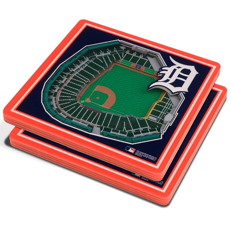 Blue Detroit Tigers 3D StadiumViews Coasters