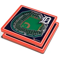 Blue Detroit Tigers 3D StadiumViews Coasters