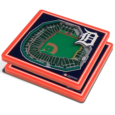 Blue Detroit Tigers 3D StadiumViews Coasters