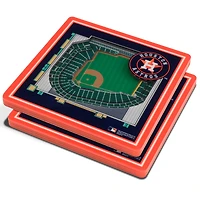 Blue Houston Astros 3D StadiumViews Coasters