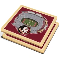 Red Florida State Seminoles 3D StadiumViews Coasters