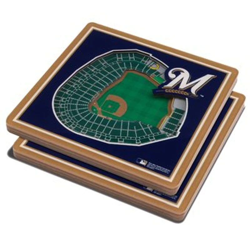 Milwaukee Brewers 3D StadiumView Coasters