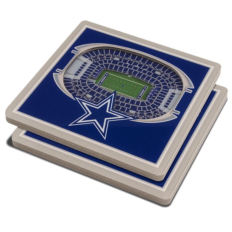 Blue Dallas Cowboys 3D StadiumViews Coasters
