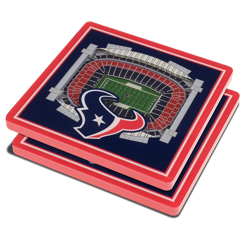 Blue Houston Texans 3D StadiumViews Coasters