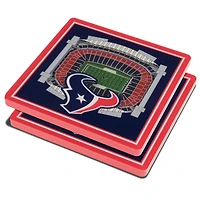 Blue Houston Texans 3D StadiumViews Coasters