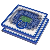 White Indianapolis Colts 3D StadiumViews Coasters