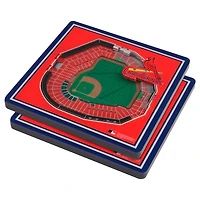 Red St. Louis Cardinals 3D StadiumViews Coasters