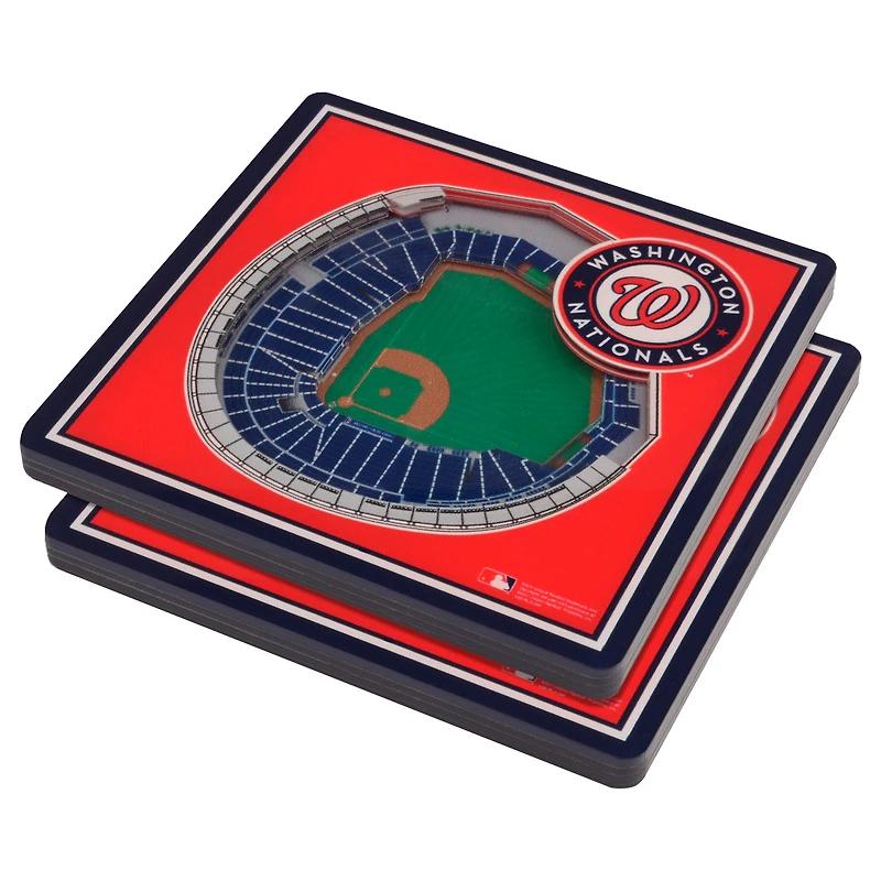 Red Washington Nationals 3D StadiumViews Coasters