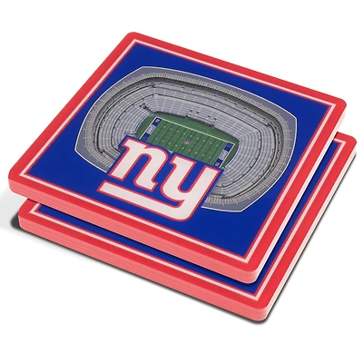 Blue New York Giants 3D StadiumViews Coasters