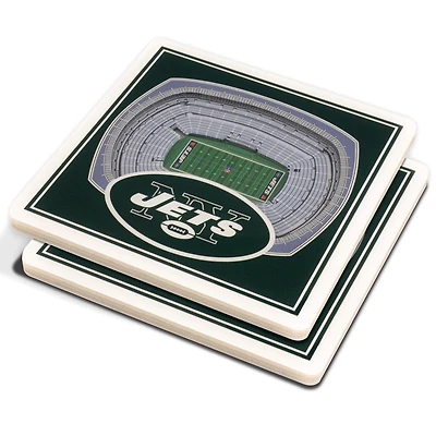 Green New York Jets 3D StadiumViews Coasters