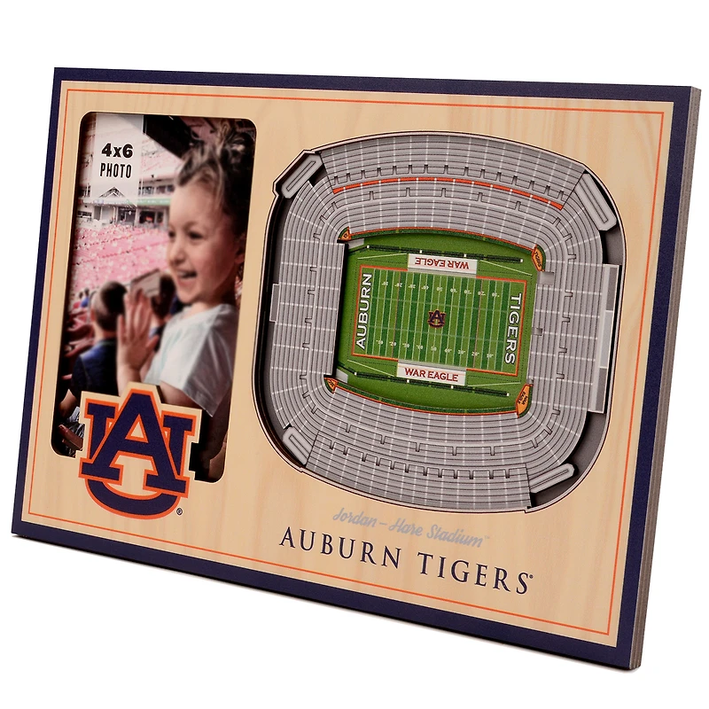 Brown Auburn Tigers 3D StadiumViews Picture Frame