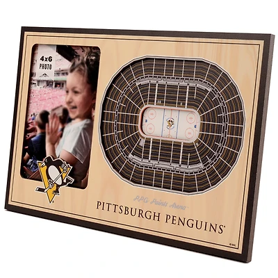 Brown Pittsburgh Penguins 3D StadiumViews Picture Frame