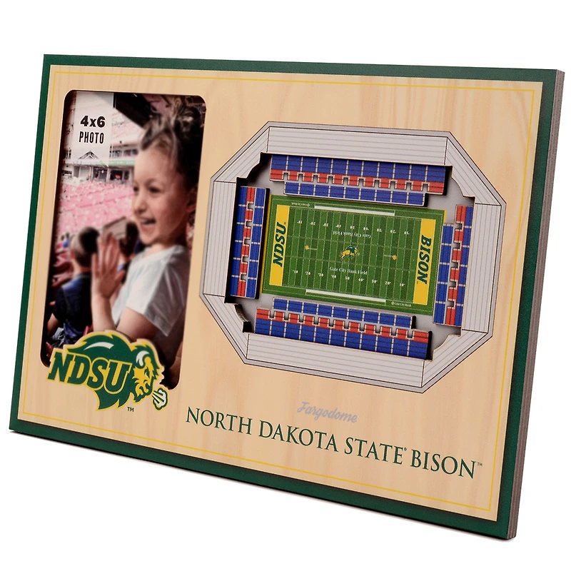 Brown NDSU Bison 3D StadiumViews Picture Frame