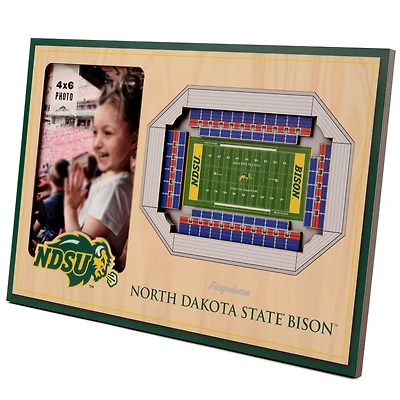 Brown NDSU Bison 3D StadiumViews Picture Frame