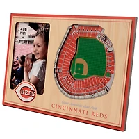 Brown Cincinnati Reds 3D StadiumViews Picture Frame