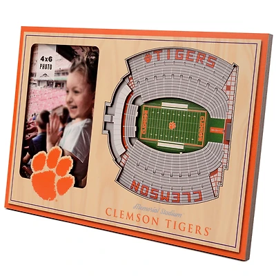 Brown Clemson Tigers 3D StadiumViews Picture Frame