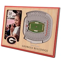Brown Georgia Bulldogs 3D StadiumViews Picture Frame