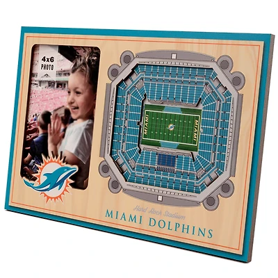 Brown Miami Dolphins 3D StadiumViews Picture Frame
