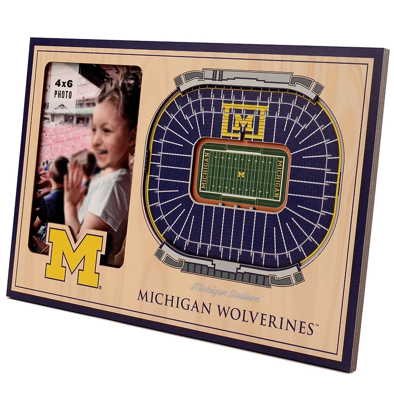 Brown Michigan Wolverines 3D StadiumViews Picture Frame
