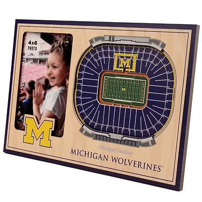 Brown Michigan Wolverines 3D StadiumViews Picture Frame